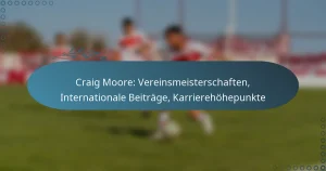 Craig Moore: Vereinsmeisterschaften, Internationale Beiträge, Karrierehöhepunkte